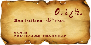 Oberleitner Árkos névjegykártya